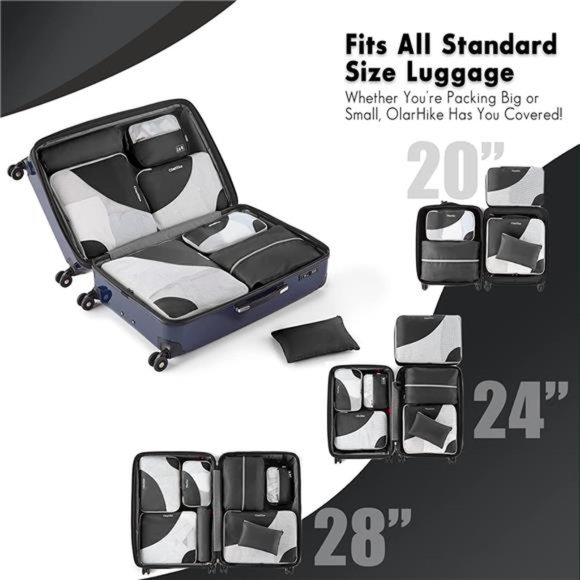 8 Set Packing Cubes for Travel, Luggage Organizer Bags Travel Accessories Travel - Picture 2 of 6